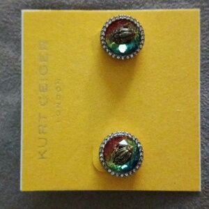 Kurt Geiger London Multi Colored Gold Earrings